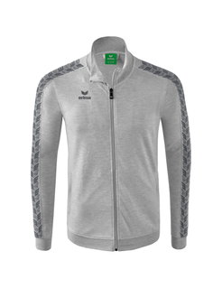Erima Sportjacke Essential Team Tracktop - bequem, Rippbündchen, Seitentaschen - hellgrau/grau Herren